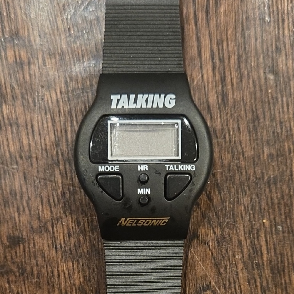 Black Talking Digital Watch